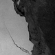 The Larsen C ice shelf as seen by the Synthetic Aperture Radar (SAR) instrument on the Sentinel-1A satellite on June 28th. Image: NASA Earth Observatory